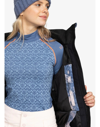 Campera Snow Roxy Jetty Solid Np Azul Print S