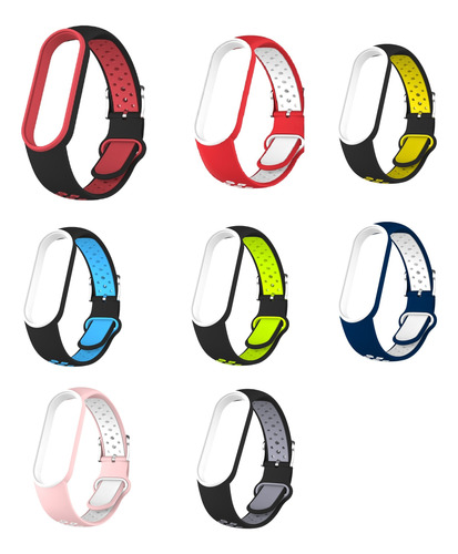 Correa Band Silicona Pulsera Xiaomi Mi Band 5, 6x 3 Unidades