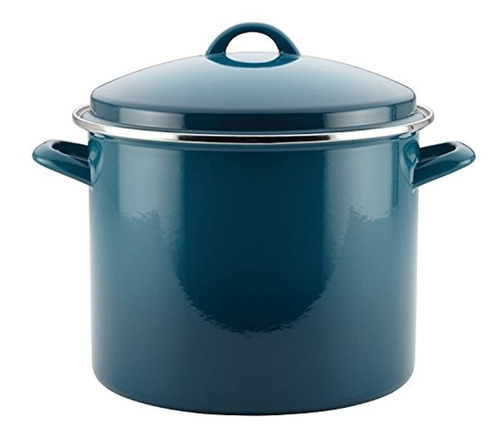 Rachael Ray Enamel On Steel Stock Pot/olla Con Tapa, 12 Quar