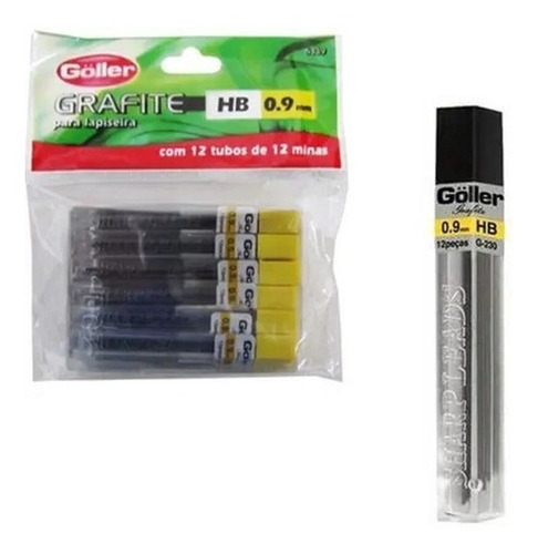 Grafite Para Lapiseira 0.9mm Hb Com 12 Tubos 144 Grafites