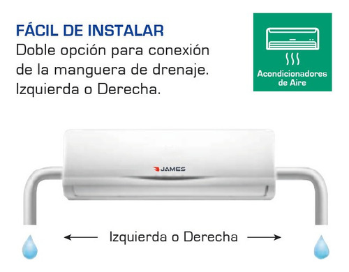 Aire Acondicionado James 18000 Btu Aam-18 Au-fc Color Blanco