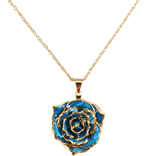 Collar Aliverose Oro Rosa Real Chapado Regalos Mujer
