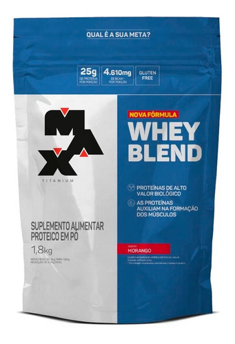 Imagem 1 de 4 de Whey Blend Max - 1,8kg Proteina Concentrada - Max Titanium 