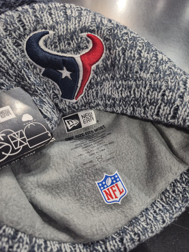 Gorro Lana New Era Nfl Houston Texans Gris Claro Talle Unico