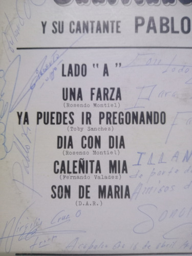 Lp Sonora Camaguey Y Su Cantante Pablo Flores B. Cumbia 1977 (Usado)