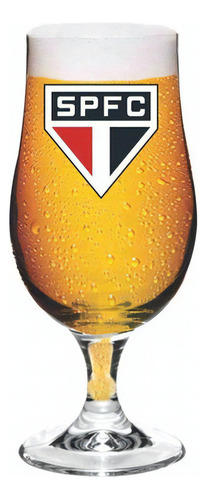 Taça De Cerveja São Paulo Fc Vidro 380ml Futebol Cor Transparente