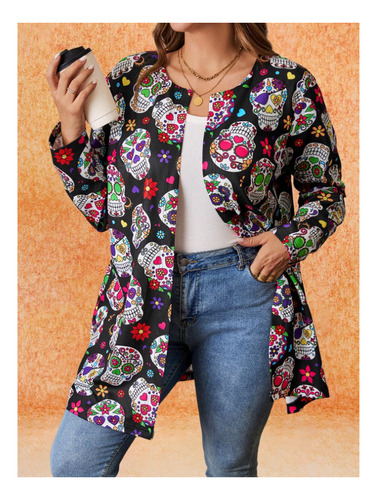 Ensamble Ligero Catrina Halloween Talla Extra Envio Incluido
