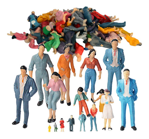 Figuras Pintadas De Pvc Surtido Poses Paisaje 100 Piezas 75