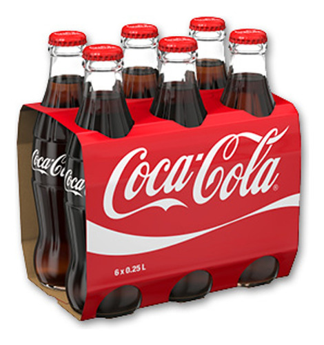 Refrigerante Coca Cola Original Vidro 250ml (6 Unidades)