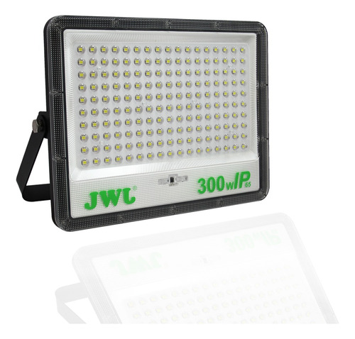 2 Reflectores Led 300w Luz Blanca Con Panel Solar Ip65 Negro Blanco Frío