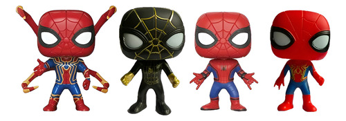Pack 4 Figuras Spiderman Marvel Tipo Funko Coleccionables