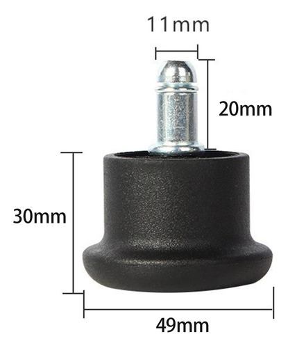 Para 10 Uds Bell Glides Rueda Estacionaria Fija Para Silla