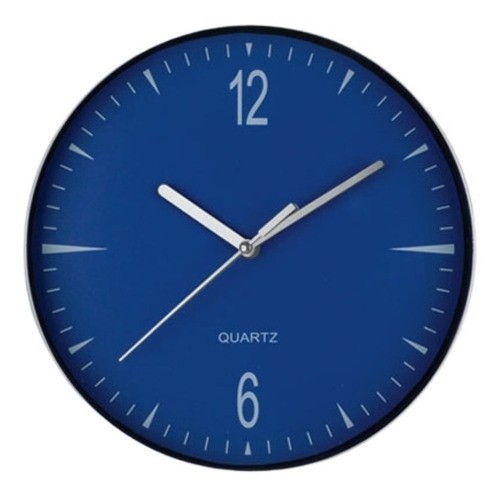 Reloj Redondo 26 Cm Con Cuadrante Azul Jovifel