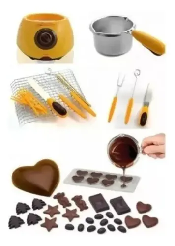 Taza De Fondue De Chocolate De Cerámica | Juego Con Calentador Y 2 Tenedores, 130 Ml, Para Chocolate, Queso Y Caramelo