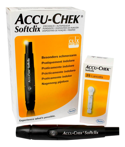 Digitopunzor Accu-chek Softclix Kit Roche + 25 Lancetas