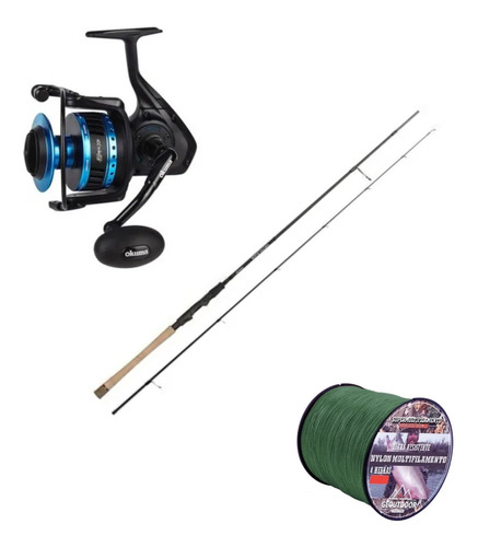 Set De Pesca Caña Epixor 3mts + Carrete Azores 6000 + Multif