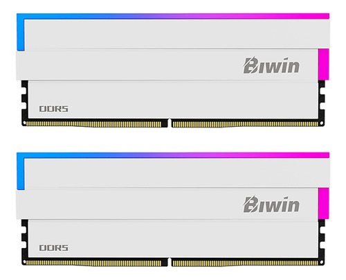 Memoria Ram Ddr5 32gb 6000mt/s Biwin Dw100 Rgb 2x16gb Blanco