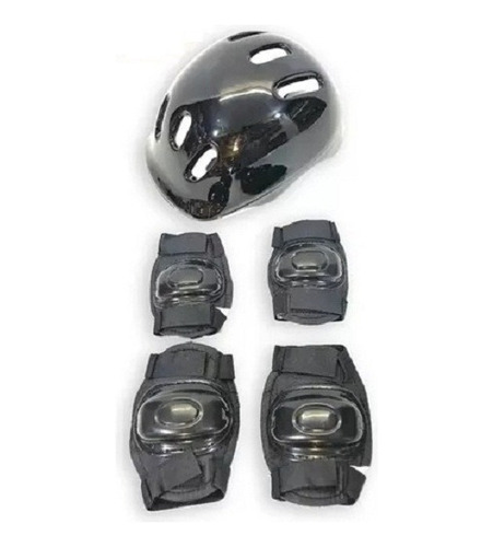 Set Proteccion Rodillera Codera Casco Para Patinaje Skate