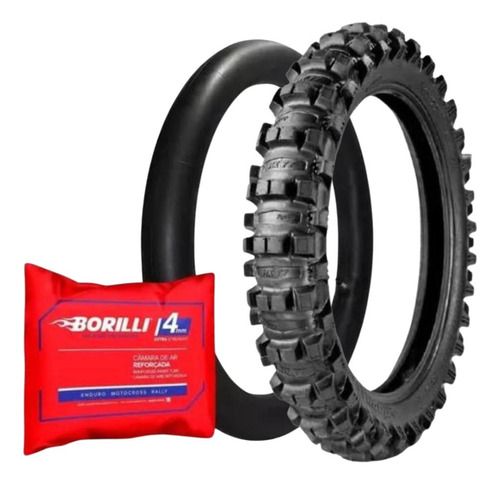 Kit Pneu 110/90-19 Mx 77 Medium Soft + Camara De Ar Borilli