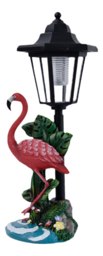 Figura De Flamenco De Patio, Luz Solar Con Energía,