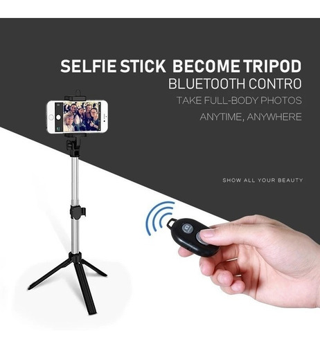 Imagen 5 de 6 de Palo Monopod Tripode Baston Selfie Bluetooth Celular Foto
