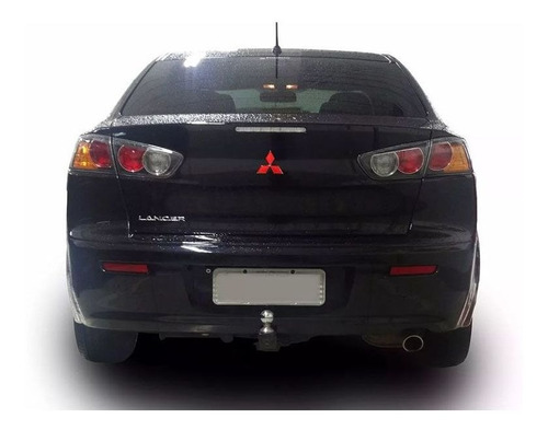 Imagem 2 de 5 de Kit Adesivos Logo Lancer Resinado Vermelho Refletivo 7 Peças