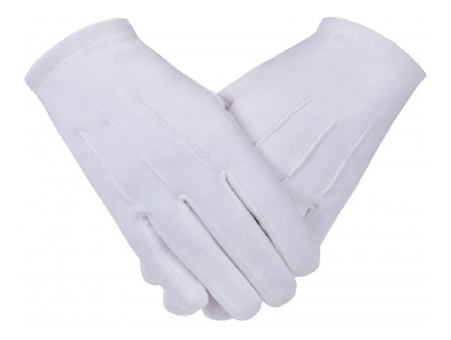 Guantes Blancos De Algodon Para Escolta/militar/meseros 