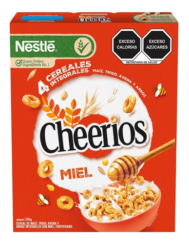 Cereal Nestle Cheerios Miel 230 Gr Maiz Trigo Avena Y Arroz
