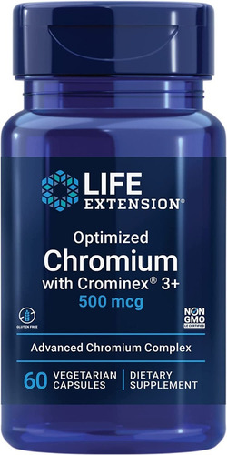 Cromo Patentado Crominex 500 Mcg Mejor Que Picolinato 60 Cap Sin Sabor