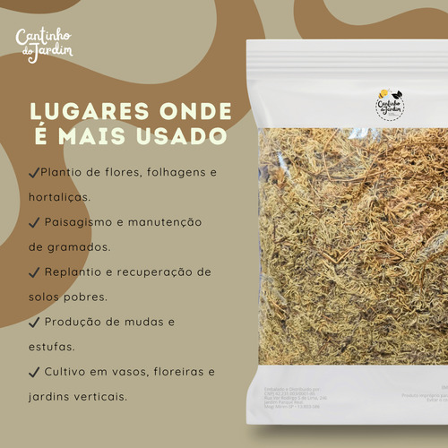 Musgo Sphagnum 20lts Para Orquídeas, Suculentas E Jardinagem