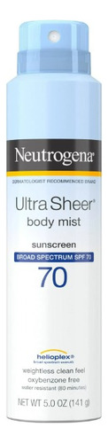 Protector Solar Spray Neutrogena Ultratransparente. Spf 70