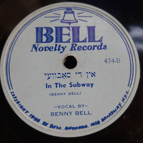 Pasta Benny Bell 434 Bell Novelty Records C442