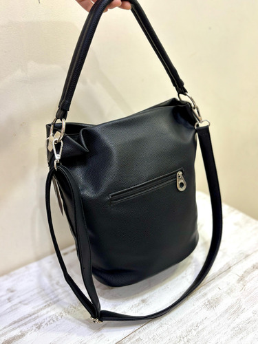 Cartera Good Company 2360 Pu Negro Negro Lisa Níquel Negro