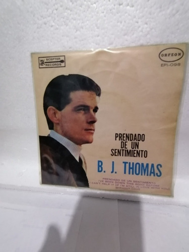 Disco De Vinilo 45 Rpm Ep 4 Canciones De  B. J. Thomas