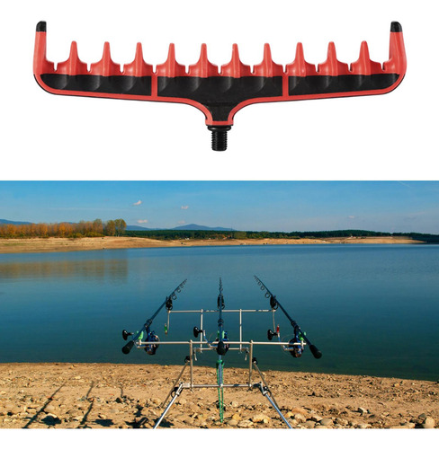 Soporte De Pescador Cabezal De Pesca De Caña De Rojo