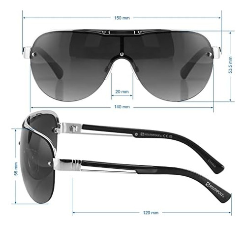 Óculos De Sol Com Proteção Retangular Uv Southpole 5075sp R