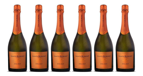 Imagen 1 de 12 de Champagne Dante Robino Extra Brut 750ml Espumante Caja X6