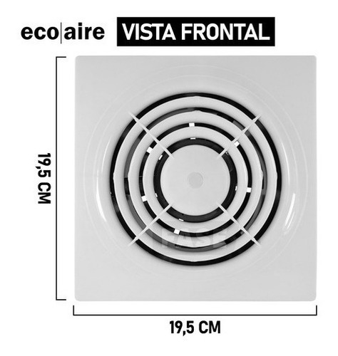 Extractores Eco Aire Para Baños Cocinas Eco 6 Pulgadas Potencia 150MM