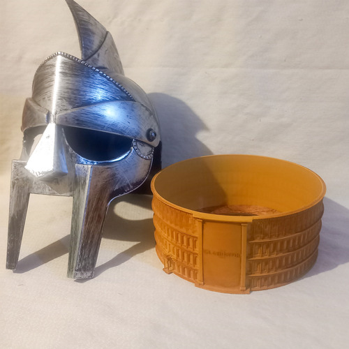 Pochoclera Coliseo Romano Cinemark Hoyt + Casco Gladiador 2