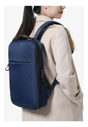 Mochila Tigernu Ejecutiva Para Notebook Azul Marino T-b9013
