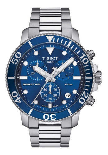 Reloj Tissot Seastar 1000 T1204171104100 Plateado Original