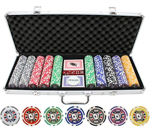 Juego De Fichas De Póquer Big Slick De 11,5 G, 500 Piezas