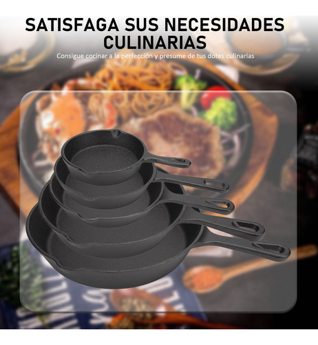 8pcs Sartenes De Hierro Fundido Skillet Set De Sartenes