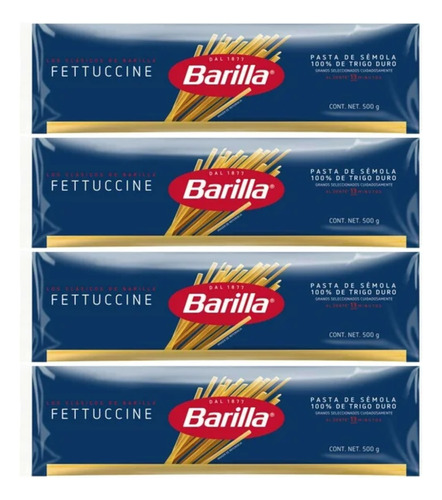 Pasta Barilla Fettuccine 500 G - 4 Pzas