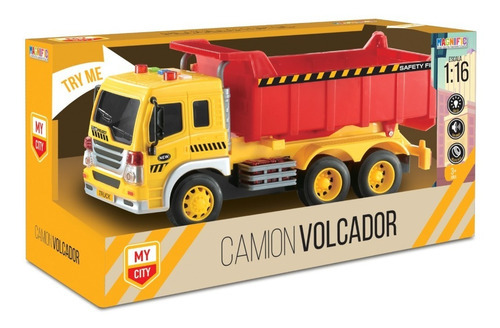 Camion Volcador A Friccion Con Luz Y Sonidos 1:16 Magnific