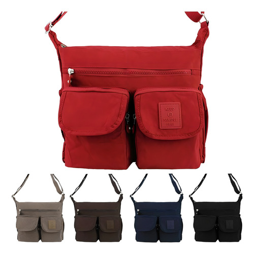 Bolsa Crossbody Multiples Compartimentos Moda Casual Jml-005 Color Azul / Nv