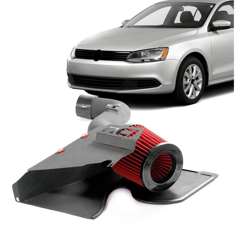 Kit Intake Jetta Tsi 2.0 16v 200cv 2011 2012 2013 Vermelho