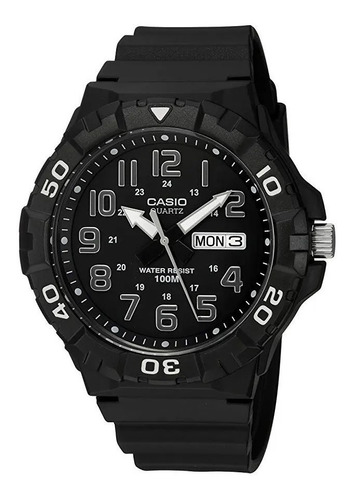 Reloj Casio Mrw-210h-1avcf Resitente Al Agua 100 Metros Color de la correa Negro Color del bisel Negro Color del fondo Negro