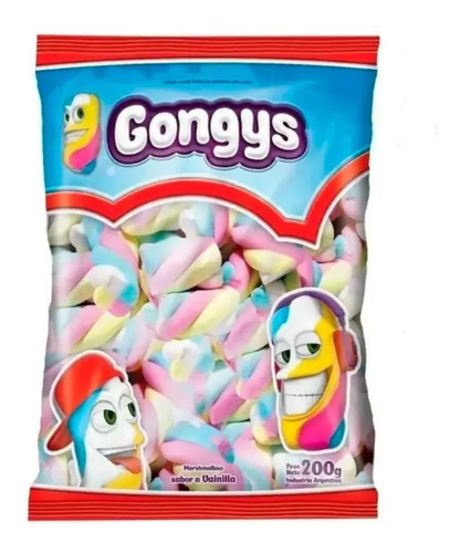 Malvaviscos Gongys 200 Gr Marshmallow Vainilla Billiken