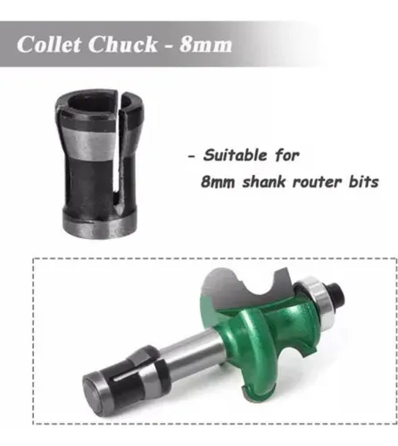 3 Adaptadores Para Fresadora Router Tupi 6mm 6,35mm 8mm